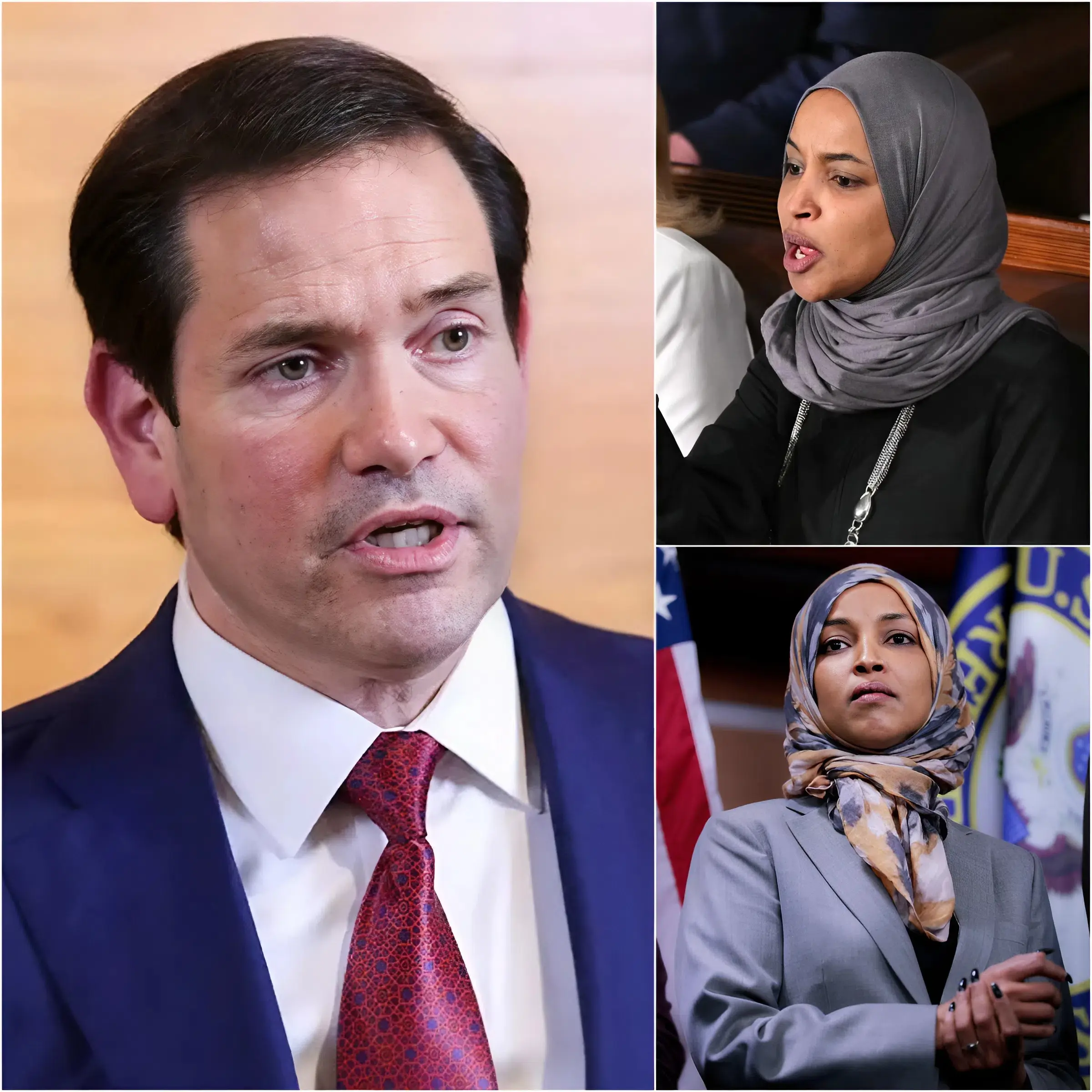 “I’M TIRED OF PEOPLE INVADING AMERICA”—Senator Marco Rubio’s statement ignited a heated debate in the U.S. Senate. At what was considered the climax of the confrontation, Senator Rubio unexpectedly rose and launched a scathing attack on several Democratic colleagues, including Ilhan Omar. He accused those who “seek opportunity under the banner of freedom” but openly criticize America of lacking gratitude. The chamber immediately erupted in commotion, with Rashida Tlaib calling for order and protesting his statement. However, Rubio maintained his stance, emphasizing that patriotism does not equate to hatred, but rather to respecting core values. The statement quickly spread across the media and social networks, sparking heated debate about the true definition of patriotism in America.