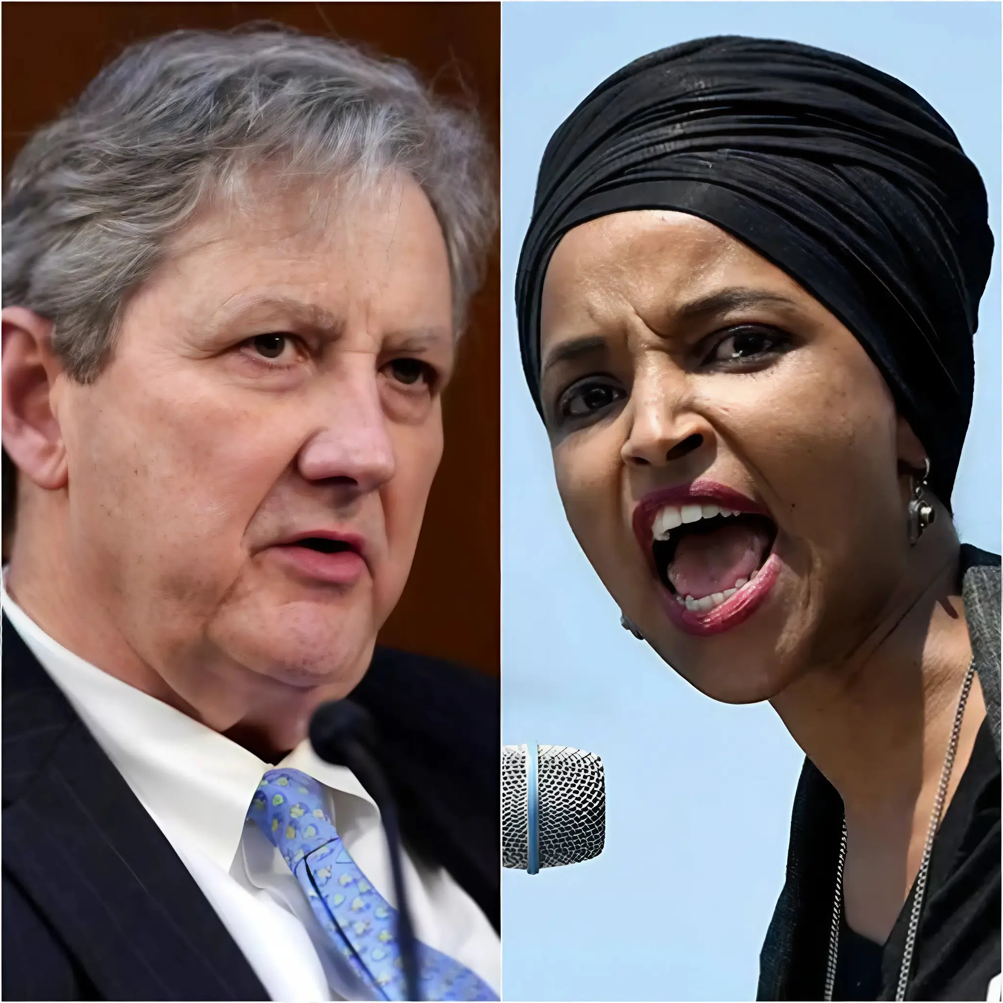BREAKING NEWS ā āShe should return to Somalia or go to jail.ā With that blunt declaration, Senator John Kennedy ignited a political firestorm, publicly targeting Representative Ilhan Omar and triggering swift backlash from both parties. Critics denounced the remark as inflammatory, while supporters defended it as overdue accountability. Omar responded within minutes, calling the statement extremist and accusing Kennedy of fueling political conspiracies designed to destroy her credibility. But the standoff escalated dramatically when, just twenty minutes later, Kennedy released what he described as an indictment report, accompanied by a chilling 12-word statement that appeared to stun the chamber into silence. Cameras captured tense faces and hurried whispers as aides scrambled. Now, one of the most explosive confrontations in American politics is unfolding in real time ā and neither side is backing down. š
