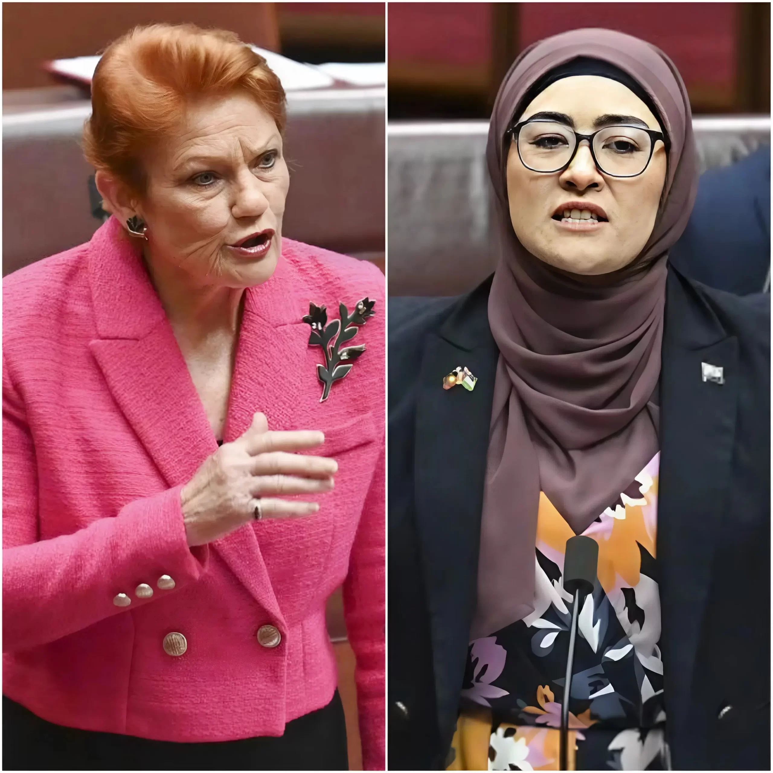 “Barnaby Joyce, Malcolm Roberts — all were forced to leave office over dual citizenship. The same law applies to you, Fatima. Prove it — no exceptions!” Senator Pauline Hanson set off an explosion in the Senate by demanding that Fatima Payman demonstrate she complies with Section 44 citizenship requirements or resign. The remarks immediately threw the chamber into turmoil. Lawmakers from the Australian Greens reacted furiously, accusing Hanson of using divisive rhetoric and engaging in personal attacks. Several senators rose in protest, waving documents and calling on the Senate President to intervene. Hanson, however, maintained that she was merely calling for the consistent application of constitutional standards, citing precedents that previously led to the disqualification of multiple parliamentarians.