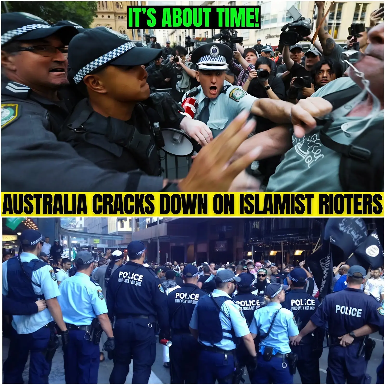SYDNEY STREETS EXPLODE: POLICE SMASH ISLAMIST RIOTERS IN FULL-ON CLASH! π₯