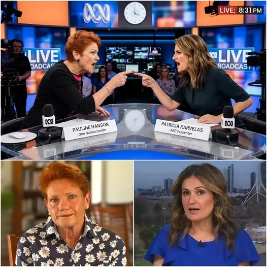 “YOU DEFAMED ME ON LIVE TELEVISION — NOW YOU WILL PAY!” — Pauline Hanson shocked the public by announcing that she plans to sue the Q&A program on Australian Broadcasting Corporation and its host Patricia Karvelas for AUD 50 million following what she described as a “deliberate on-air ambush.”