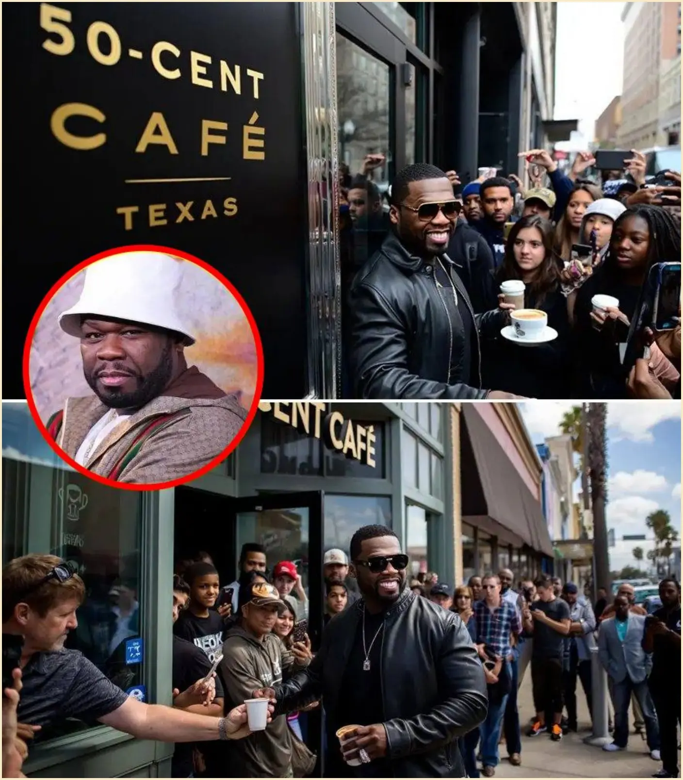 BREAKING: 50 Cent just dropped a massive bombshell — officially launching his own luxury coffee shop, “50-CENT CAFÉ,” in Texas. Fans flooded the streets as he personally served cups himself, before revealing the ultimate twist: every cent of the profits is going directly to charity…