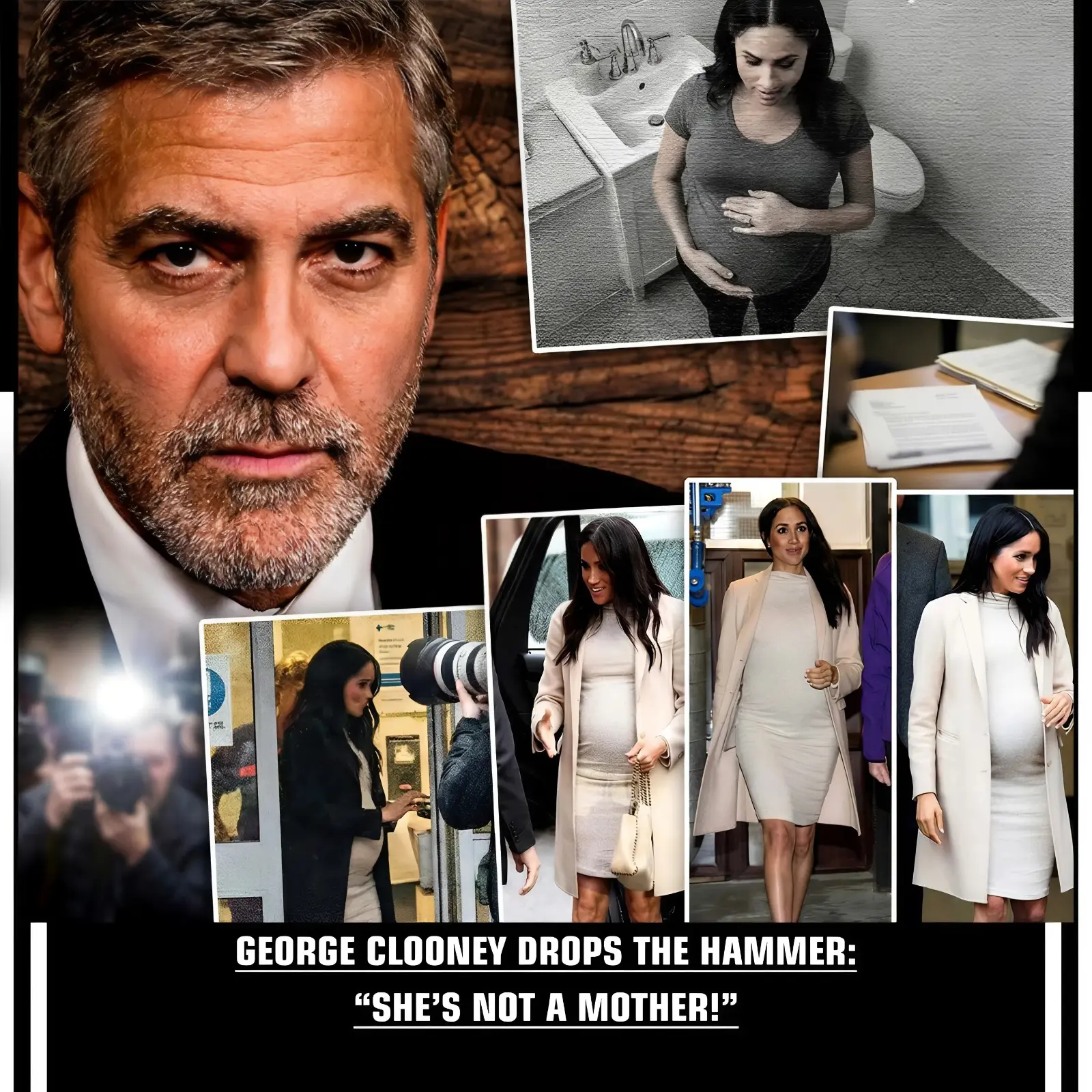 GEORGE CLOONEY DROPS THE HAMMER: “SHE’S NOT A MOTHER!” — Hollywood heavyweight allegedly unleashes “evidence” to obliterate Meghan Markle’s Archie pregnancy story forever!