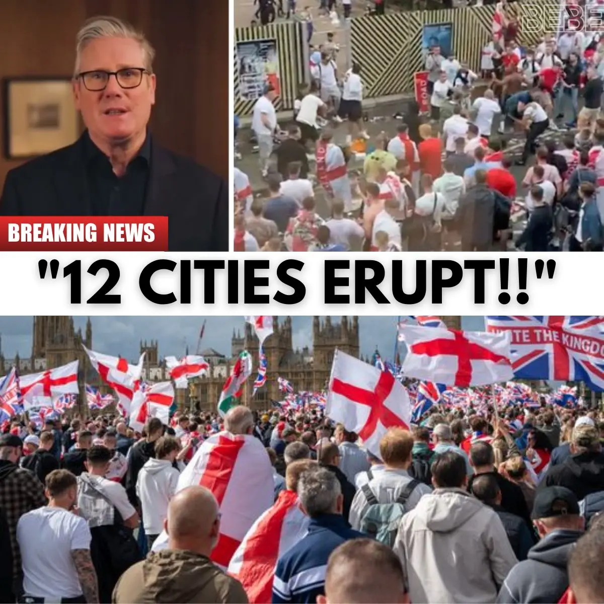 Keir Starmer In Panic As Migrant Hotel Mounting Protests Erupt In 15 Cities Across United Kingdom — No End In Sight, Police Powerless. bebe