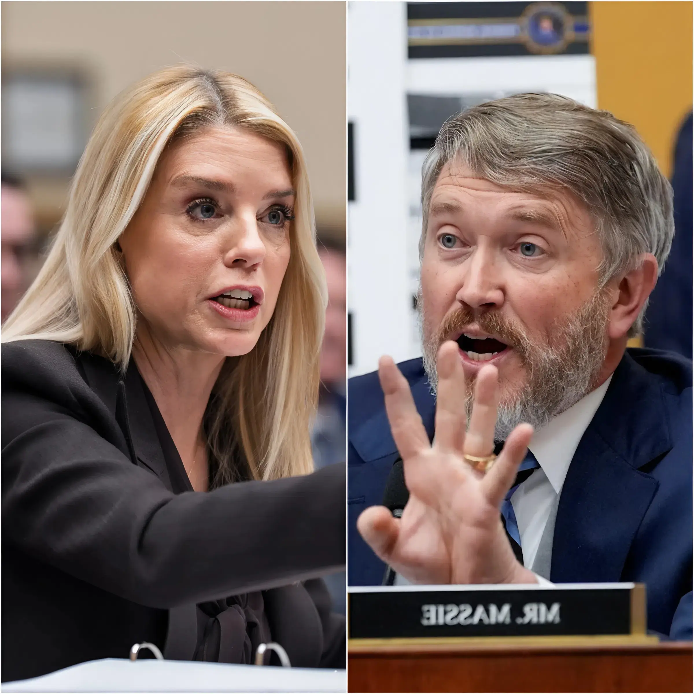 🚨 **TRANSCRIPT CONTROVERSY:** Thomas Massie Alleges 12 Words Removed from Epstein Testimony Records, Questions DOJ Under Pam Bondi — Claims Spark Fierce Debate Over Transparency and Edited Truth 🔥