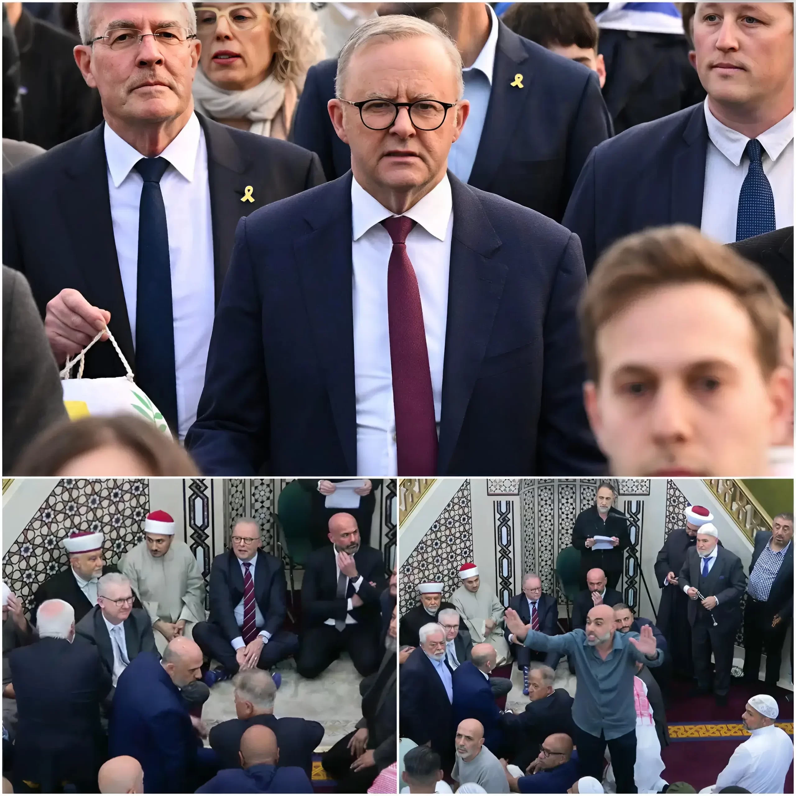 “PUTRID DOG! YOU ARE NOT FIT TO BE PRIME MINISTER” — tensions erupted as Anthony Albanese and Home Affairs Minister Tony Burke attended Eid prayers at Lakemba Mosque and unexpectedly faced a wave of intense backlash from a section of attendees.