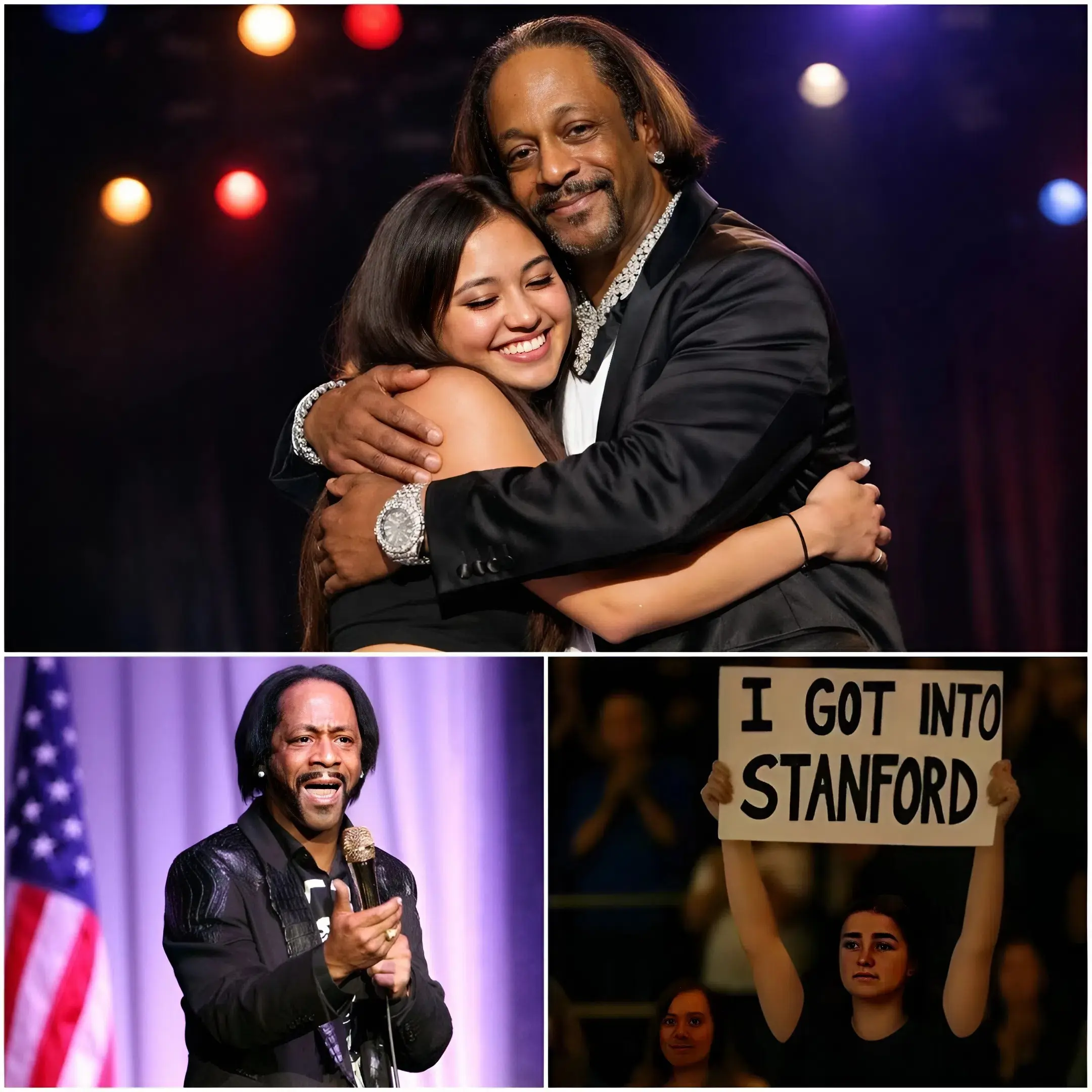 The crowd at Dallas’s AT&T Stadium fell into a hush as Katt Williams paused mid-performance, his sharp wit giving way to a sudden stillness, his eyes locking onto a weathered sign held high in the front row: “I got into Stanford. You said we’d sing.”