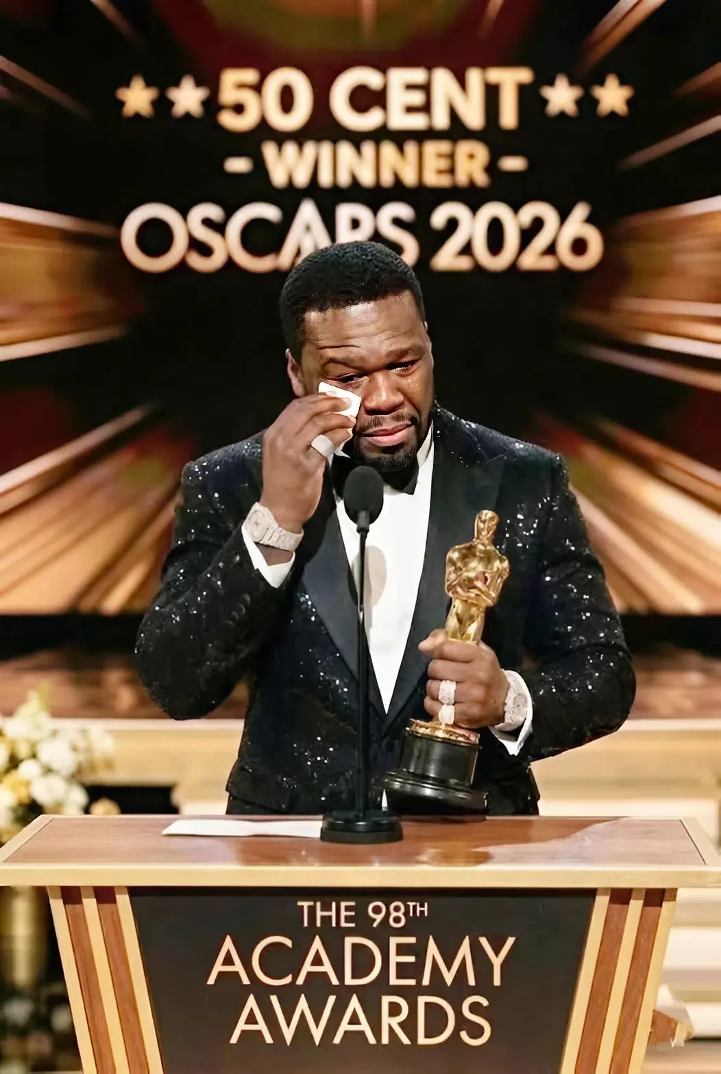 “THE MOMENT 50 Cent BROKE DOWN AT THE 2026 OSCARS.”