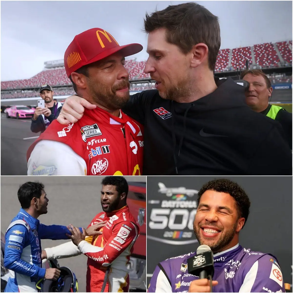 “Honestly, enough is enough. What’s happening to Bubba Wallace right now is an ABSOLUTE DISGRACE and completely UNACCEPTABLE.” Denny Hamlin has officially spoken out, publicly defending Bubba Wallace with a direct, no-nonsense statement that has shaken the entire racing world.
