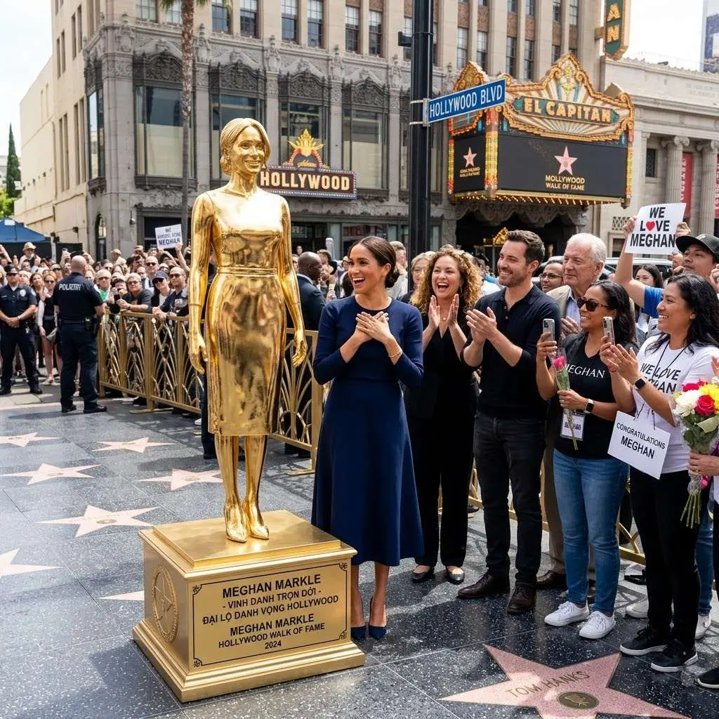 “WITHOUT YOU, NO ONE WOULD REMEMBER ME.” In a heartfelt ceremony that drew crowds of fans and fellow artists to Hollywood Boulevard, Meghan Markle