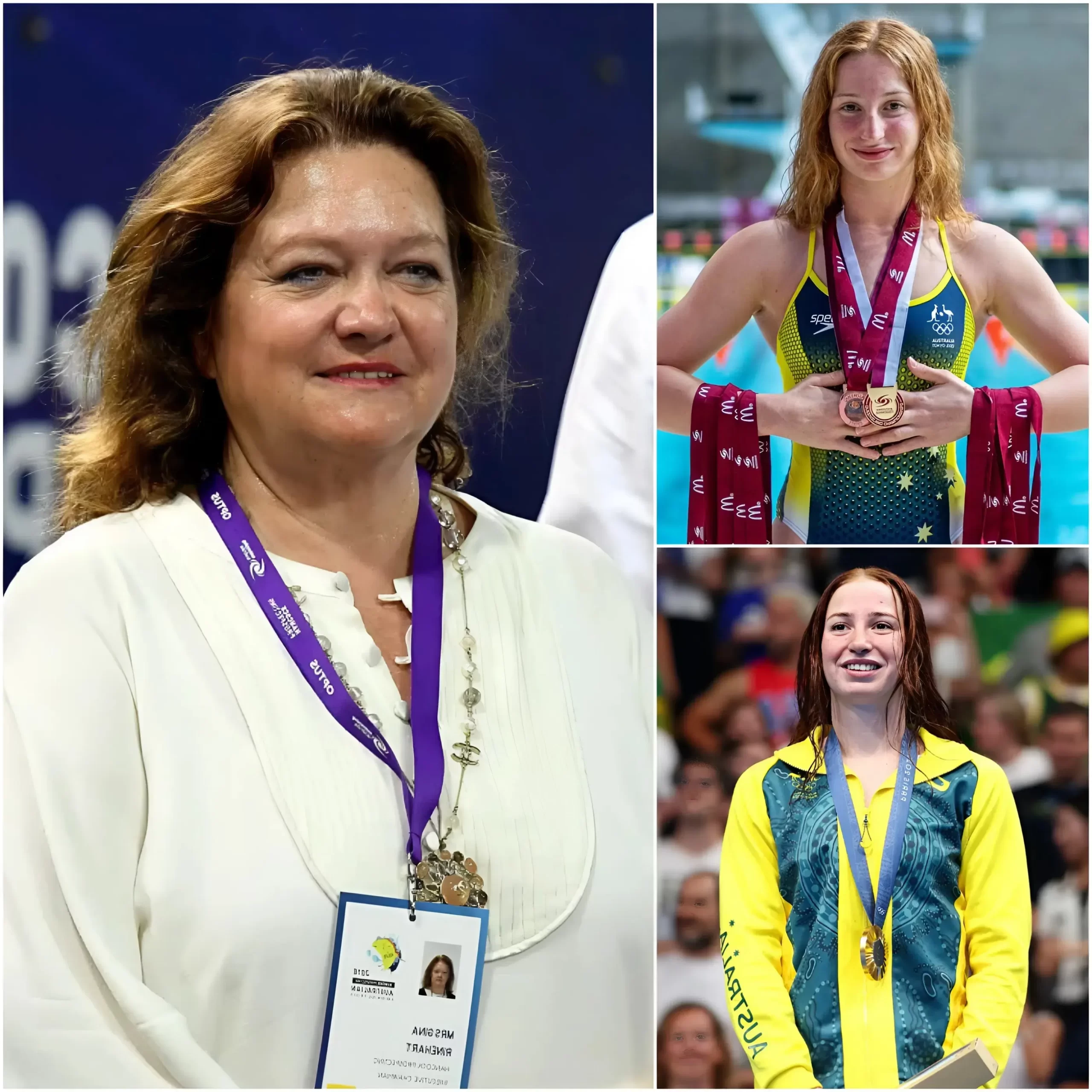 “She is a rare gem.” – Gina Rinehart, the richest woman in Australia, caused a global stir after donating 15 million US dollars to support Mollie O’Callaghan, the young and promising swimmer who continues to bring glory to Australia. After this decision, she also delivered a SHOCKING message that completely changed the life of the 21-year-old athlete.👇👇