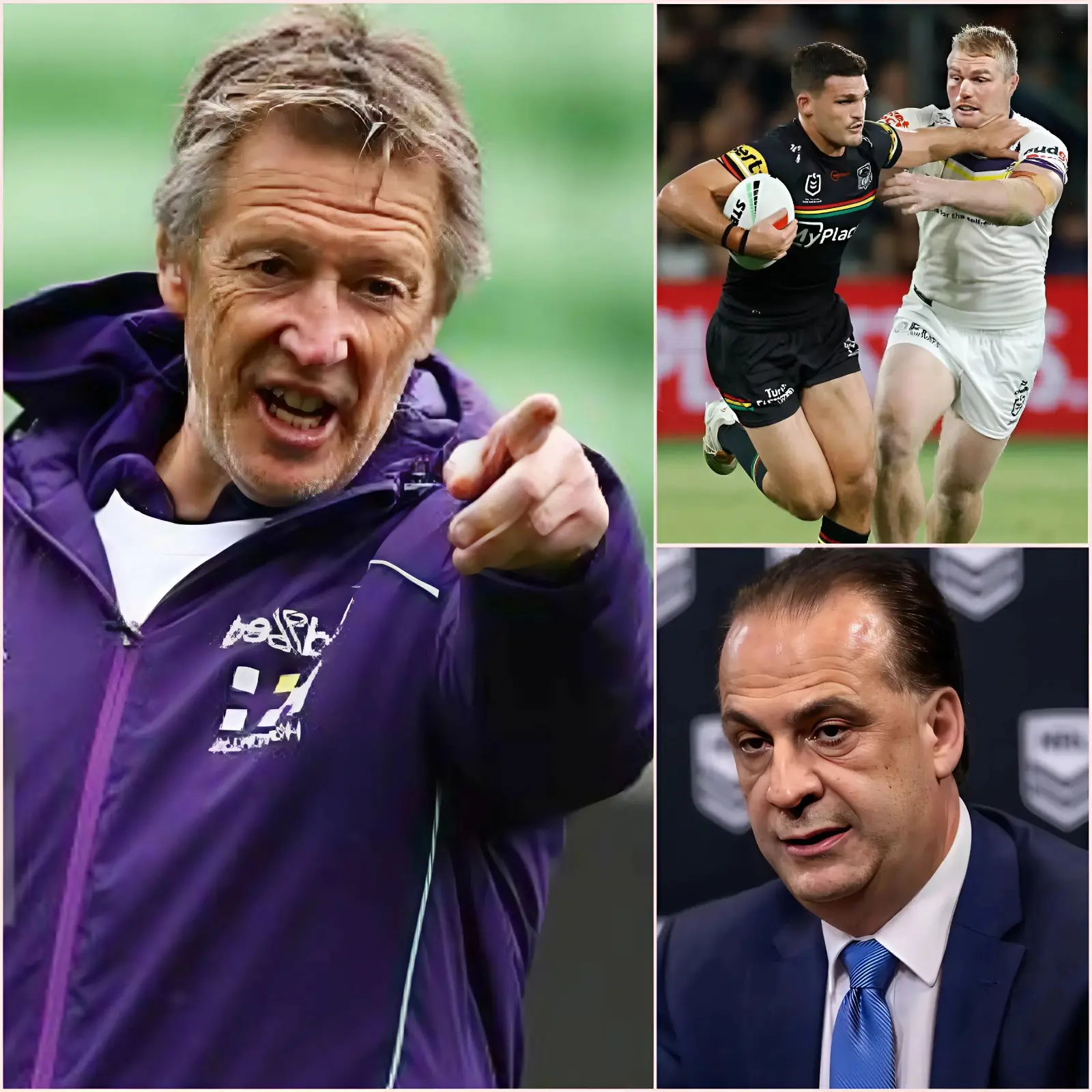 🚨 “HE CHEATED!” Just moments after the devastating 10–50 loss at CommBank Stadium against the Penrith Panthers, Melbourne Storm head coach Craig Bellamy erupted in fury