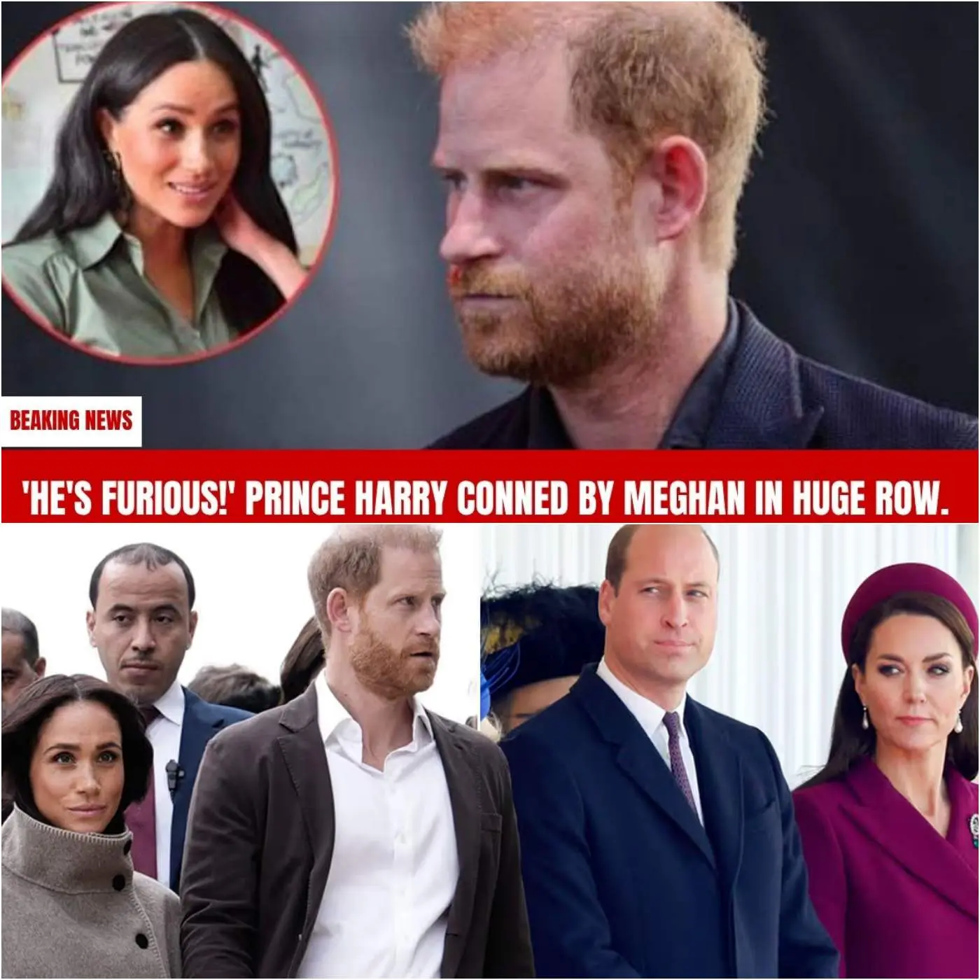 ‘HE’S FURIOUS!’ Prince Harry CONNED by Meghan in HUGE ROW. Prince Harry is reportedly furious following a major fallout with Meghan Markle over the controversial decision to publicly reveal their child’s face on social media.