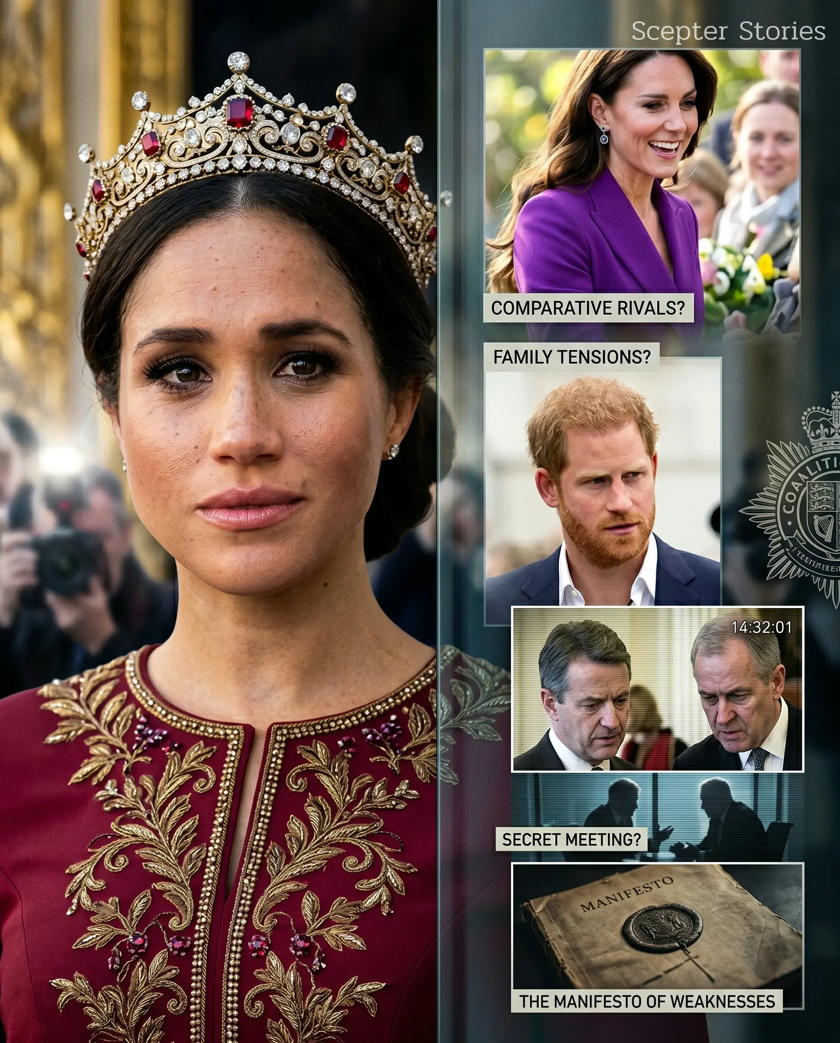 🌟 “ONLY I AM WORTHY”: Meghan Markle has plunged Buckingham Palace into total paralysis by publicly declaring herself the only one fit to hold the Crown, backed by a “manifesto” exposing the weaknesses of the current heirs.