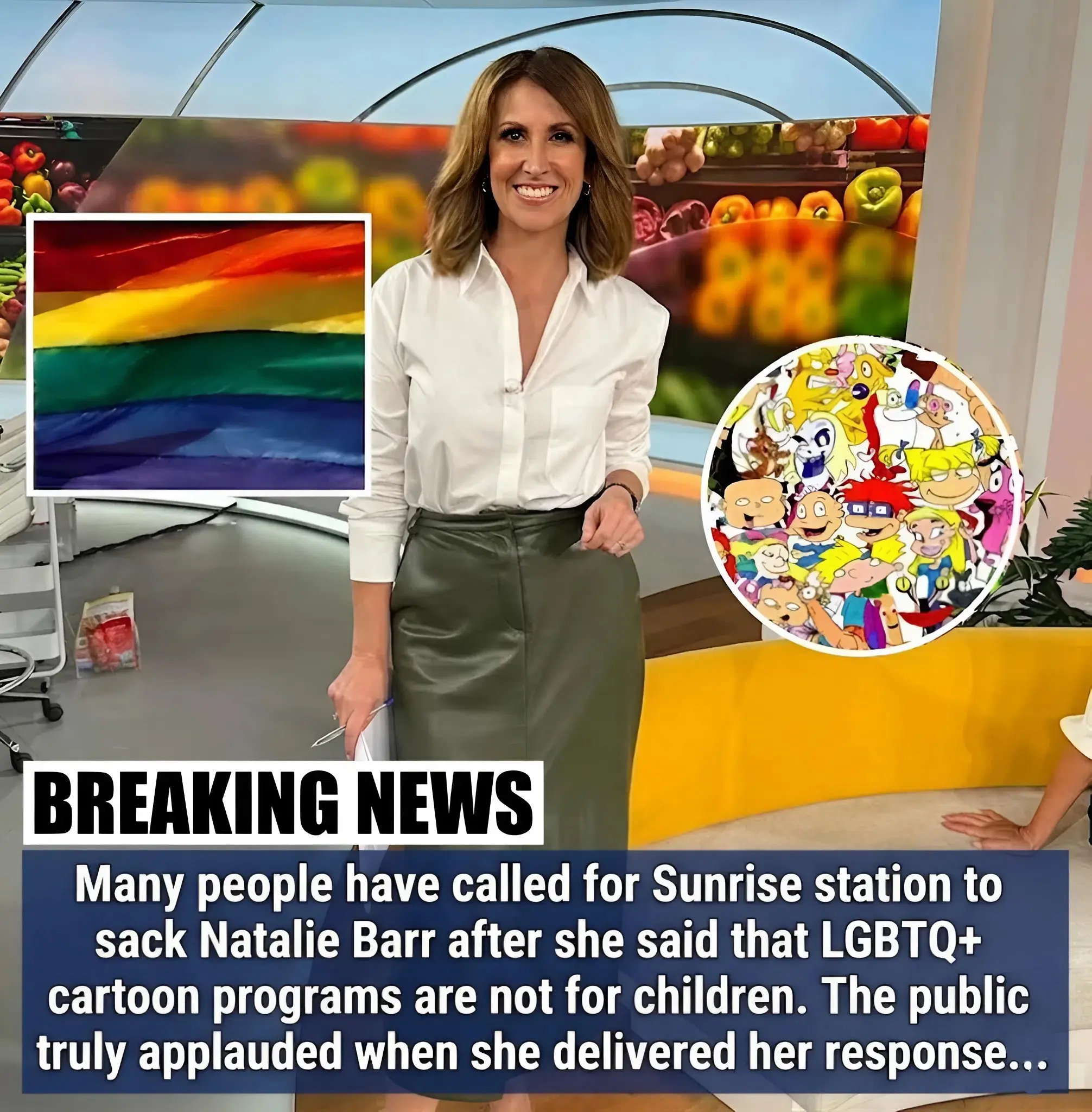 🚨 BREAKING NEWS :A fierce wave of backlash is surging after broadcaster Natalie Barr stated that children should not be exposed to cartoons with LGBTQ themes. She affirmed that raising children should focus on “traditional values” and that adults should only allow kids to experience their childhood in a pure and innocent way.