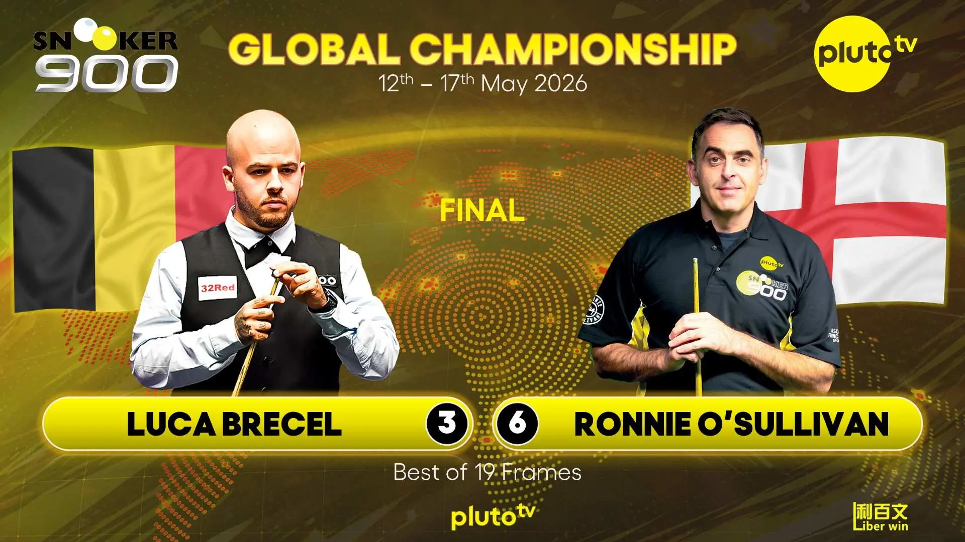 Atmosphere is building here at Reading! Nearly time for the evening session, Ronnie O’Sullivan currently leads Luca Brecel 6-3 😎 We start at 6pm BST, make sure you tune into Pluto TV so you don’t miss the action! 📺